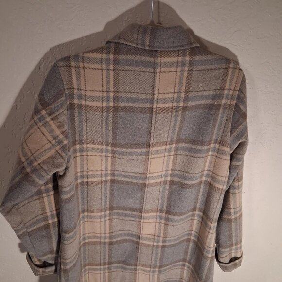 FOREVER 21- CHECKERED COAT--BROWN TONES --SIZE MEDIUM - Picture 4 of 5